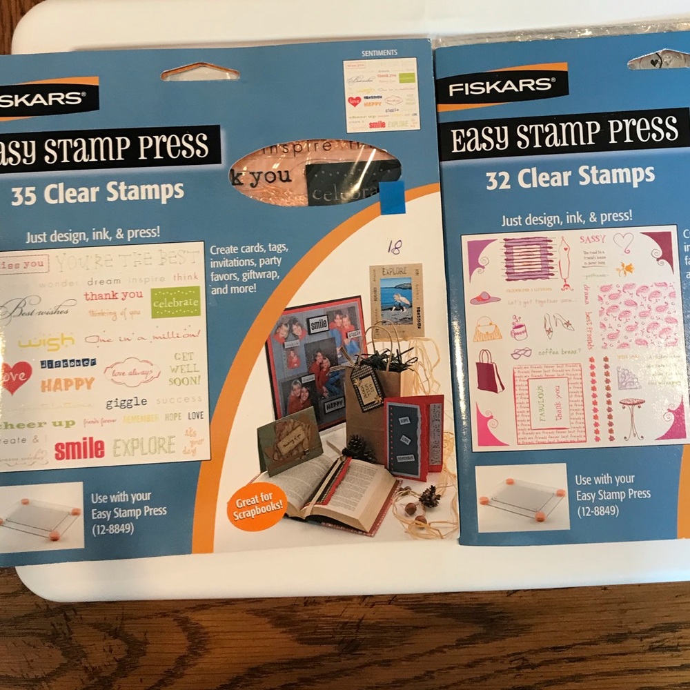 Fiskars Clear Stamp Sets Sentiments & Girlfriends